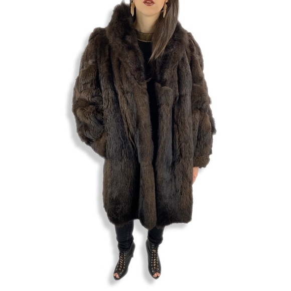 ❌SOLD❌1950’s BENIOFF’S balloon sleeves marten fur coat - Picture 6 of 8